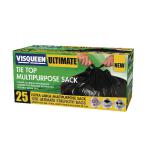 Visqueen Ultimate Tie Top Multipurpose Sack 120 Litre Black (Pack of 25) RS057771 BPI86422