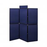 Bi-Office Showboard 6 Panel+Header Boards Blue Nylon 180x90cm DSP33266 BQ00155