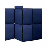 Bi-Office Showboard 8 Panel+Header Boards Blue Nylon 240x180cm DSP33268 BQ00156