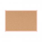 Bi-Office Pastel Cork Noticeboard Salmon Frame 60x40cm MC030011991 BQ01970