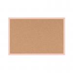 Bi-Office Pastel Cork Noticeboard Salmon Frame 600x400mm MC030011991 BQ01970