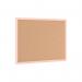Bi-Office Pastel Cork Noticeboard Salmon Frame 600x400mm MC030011991 BQ01970