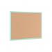 Bi-Office Pastel Cork Noticeboard Green Frame 600x400mm MC030011971 BQ01972