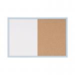 Bi-Office Pastel Magnetic Cork Combination Board Blue Frame 60x40cm MX03106981 BQ02019