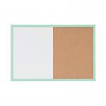 Bi-Office Pastel Magnetic Cork Combination Board Green Frame 60x40cm MX03106971 BQ02036