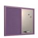 Bi-Office Essentials Fabric Silver Finish Board Purple Frame 60x45cm MX04330418 BQ02503