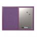 Bi-Office Essentials Fabric Silver Finish Board Purple Frame 60x45cm MX04330418 BQ02503