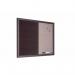 Bi-Office Black Shadow Fabric Silver Finish Board Black Frame 90x60cm MX07232169 BQ02723