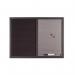 Bi-Office Black Shadow Fabric Silver Finish Board Black Frame 90x60cm MX07232169 BQ02723