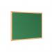 Earth Executive Felt Noticeboard 90x60cm Green Oak MDF Frame FB0744239 BQ04007