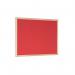 Bi-Office Double-Sided Board Cork Red Felt Pine Frame 60x40cm FB0310010 BQ04031