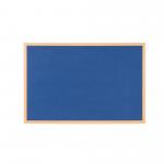 Earth Executive Felt Noticeboard 90x60cm Blue Oak MDF Frame FB0743239 BQ04074