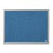 Bi-Office Blue Fabric Noticeboard Pearl Frame 60x45cm FB04130608 BQ04098