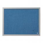 Bi-Office Blue Fabric Noticeboard Pearl Frame 60x45cm FB04130608 BQ04098
