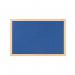 Earth Prime Felt Noticeboard 60x45cm Blue Oak MDF Frame FB0443233 BQ04126