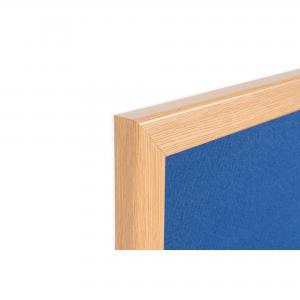 Earth Prime Felt Noticeboard 150x120cm Blue Oak MDF Frame FB5143233