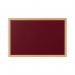 Earth Prime Felt Noticeboard 120x90cm Burgundy Oak MDF Frame FB1433233 BQ04143