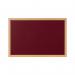 Earth Prime Felt Noticeboard 120x90cm Burgundy Oak MDF Frame FB1433233 BQ04143