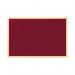 Bi-Office Earth Prime Felt Notice Board Oak MDF Frame Burgundy 120x90cm FB1433239 BQ04148