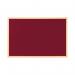 Bi-Office Earth Prime Felt Notice Board Oak MDF Frame Burgundy 180x120cm FB8533239 BQ04152