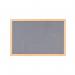 Earth Prime Felt Noticeboard 120x90cm Grey Oak MDF Frame FB1442233 BQ04221