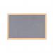 Earth Prime Felt Noticeboard 120x90cm Grey Oak MDF Frame FB1442233 BQ04221