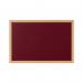 Earth Prime Felt Noticeboard180x120cm Burgundy Oak MDF Frame FB8533233 BQ04225