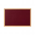 Earth Prime Felt Noticeboard180x120cm Burgundy Oak MDF Frame FB8533233 BQ04225