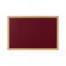 Earth Prime Felt Noticeboard180x120cm Burgundy Oak MDF Frame FB8533233 BQ04225