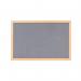 Earth Prime Felt Noticeboard 90x60cm Grey Oak MDF Frame FB0742233 BQ04227
