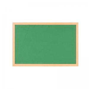 Bi-Office Earth Prime Felt Notice Board Oak MDF Frame Green 180x120cm