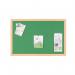 Bi-Office Earth Prime Felt Notice Board Oak MDF Frame Green 180x120cm FB8544233 BQ04233