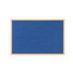 Earth Executive Felt Noticeboard 120x120cm Blue Oak MDF Frame FB6543239 BQ04333