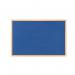 Bi-Office Earth Executive Felt Notice Board Oak MDF Frame Blue 120x90cm FB1443239 BQ04423