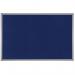 Bi-Office Aluminium Trim Felt Notice Board 900x600mm Blue FB0743186 BQ04431