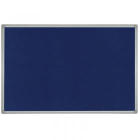 Bi-Office Aluminium Trim Felt Notice Board 900x600mm Blue FB0743186 BQ04431