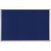 Bi-Office Aluminium Trim Felt Notice Board 900x600mm Blue FB0743186 BQ04431