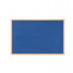 Bi-Office Earth Executive Felt Notice Board Oak MDF Frame Blue 150x120cm FB5143239 BQ04514
