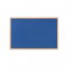 Bi-Office Earth Executive Felt Notice Board Oak MDF Frame Blue 150x120cm FB5143239 BQ04514