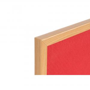 Bi-Office Earth Executive Felt Noticeboard 120x120cm Red Oak MDF Frame