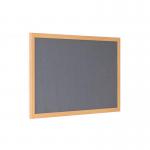 This photograph showcases a large Bi-Silque Noticeboards Earth Prime Felt Noticeboard, measuring 240x120cm. It features a sleek grey oak MDF frame, providing a stylish and modern touch to any space. The felt surface is perfect for pinning up important notes, memos, or photos, helping to keep you organized. The board is large enough to accommodate multiple items at once, and the neutral color scheme makes it easy to match with any room decor.
