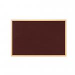 Earth Executive Felt Noticeboard 120x120cm Burgundy Oak MDF Frame FB0733239 BQ04733