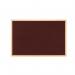 Earth Executive Felt Noticeboard 90x60cm Burgundy Oak MDF Frame FB0733239 BQ04733