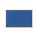 Earth Executive Felt Noticeboard 180x120cm Blue Oak MDF Frame FB8543239 BQ04832