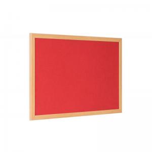 Bi-Office Earth Prime Felt Noticeboard 180x120cm Red Oak MDF Frame