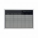 Bi-Office Magnetic Weekly Silver Finish Planner Grey Frame 60x40cm MM03108529 BQ05085