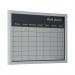 Bi-Office Magnetic Weekly Silver Finish Planner Grey Frame 60x40cm mm03108529 BQ05085