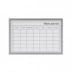 Bi-Office Magnetic Weekly Planner Whiteboard Grey Frame 60x40cm MM03000839 BQ05093