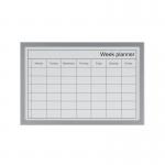 Bi-Office Magnetic Weekly Planner Whiteboard Grey Frame 60x40cm mm03000839 BQ05093