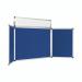 Bi-Office Showboard 3 Panel+Header Blue Nylon 90x60cm DSP350111 BQ10312